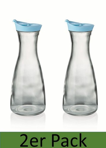 Karaffe liter deckel blau 2 - karaffe,