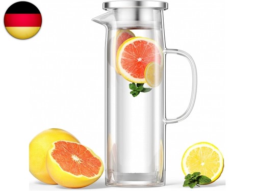 Glaskaraffe mit deckel - glaskaraffe,