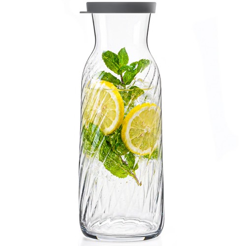 Wasserkaraffe aus glas mit - glas,