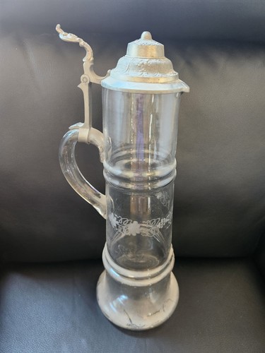 Antike große glas karaffe - große,