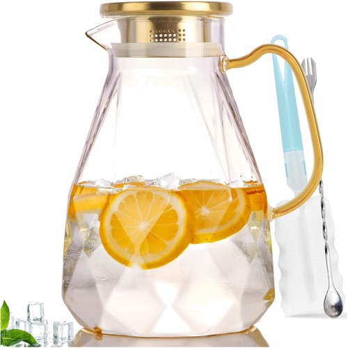 Glaskaraffe mit deckel - 2,2l,