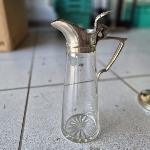 Glas zinn karaffe - mit, deckel