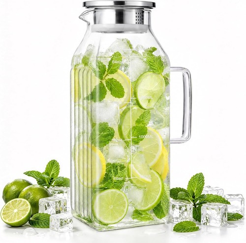 Glaskaraffe liter mit - glaskaraffe, 2