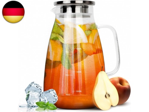 Glaskaraffe mit deckel - mit, liter