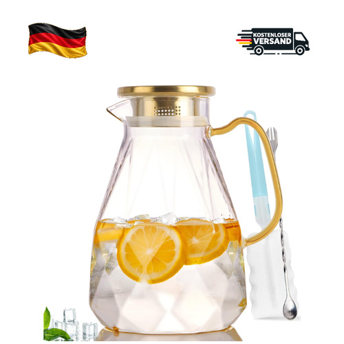 Glaskaraffe mit deckel - 2,2,