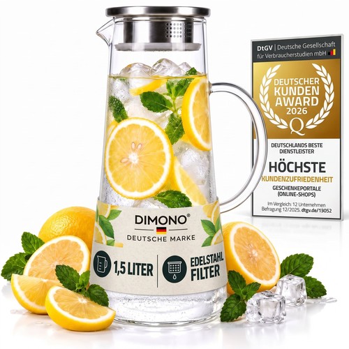 Wasserkaraffe glas mit deckel - glas,